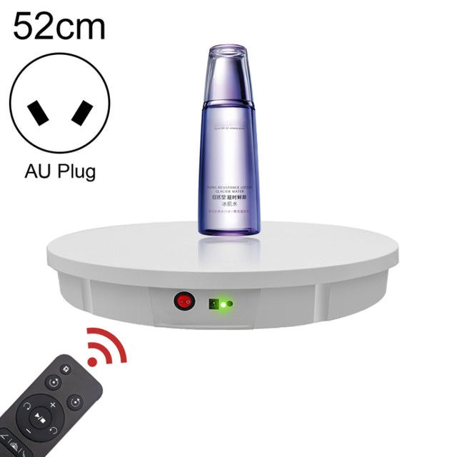 52cm Remote Control Electric Rotating Turntable Display Stand Video Shooting Props Turntable, Charging Power, Power Plug:AU Plug(White)