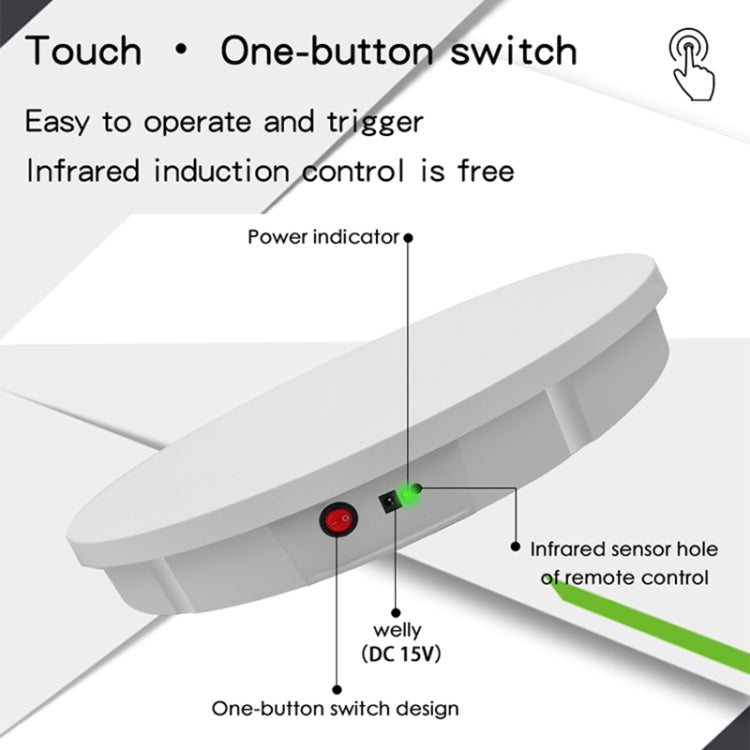 52cm Remote Control Electric Rotating Turntable Display Stand Video Shooting Props Turntable, Charging Power, Power Plug:AU Plug(Black) - free shipping - PMC TechLife - Order now!
