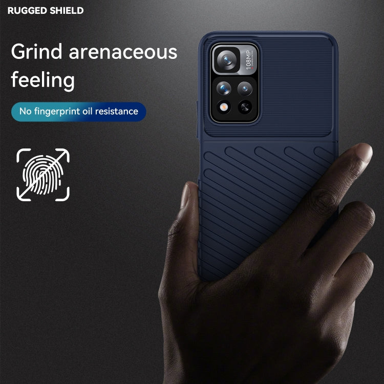For Xiaomi Redmi Note 11 Pro / Note 11 Pro+ Thunderbolt Shockproof TPU Soft Phone Case(Blue) - Xiaomi Cases by PMC TechLife | Online Shopping South Africa | PMC TechLife | Buy Now Pay Later Mobicred