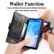 For Doogee N40 Pro CaseNeo Splicing Dual Magnetic Buckle Leather Case with Holder & Card Slots & Wallet(Black)