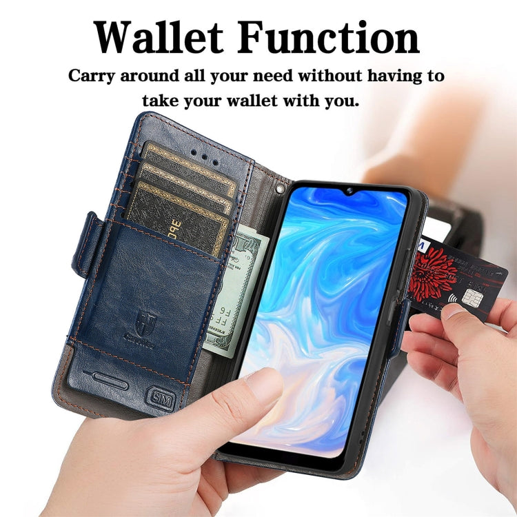 For Doogee N40 Pro CaseNeo Splicing Dual Magnetic Buckle Leather Case with Holder & Card Slots & Wallet(Blue) - More Brand by PMC TechLife | Online Shopping South Africa | PMC TechLife | Buy Now Pay Later Mobicred