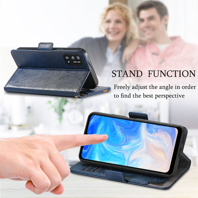 For Doogee N40 Pro CaseNeo Splicing Dual Magnetic Buckle Leather Case with Holder & Card Slots & Wallet(Blue) - More Brand by PMC TechLife | Online Shopping South Africa | PMC TechLife | Buy Now Pay Later Mobicred