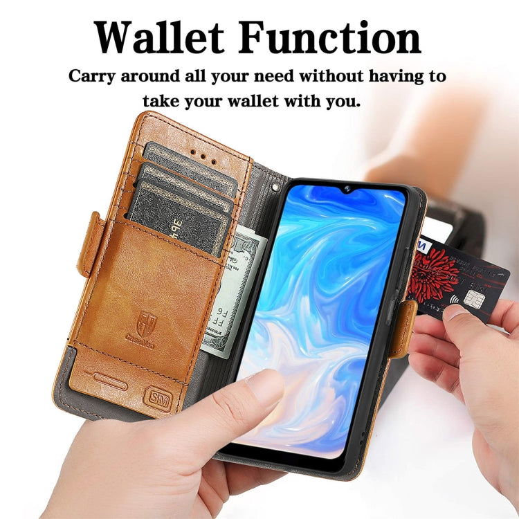 For Doogee N40 Pro CaseNeo Splicing Dual Magnetic Buckle Leather Case with Holder & Card Slots & Wallet(Khaki) - More Brand by PMC TechLife | Online Shopping South Africa | PMC TechLife | Buy Now Pay Later Mobicred