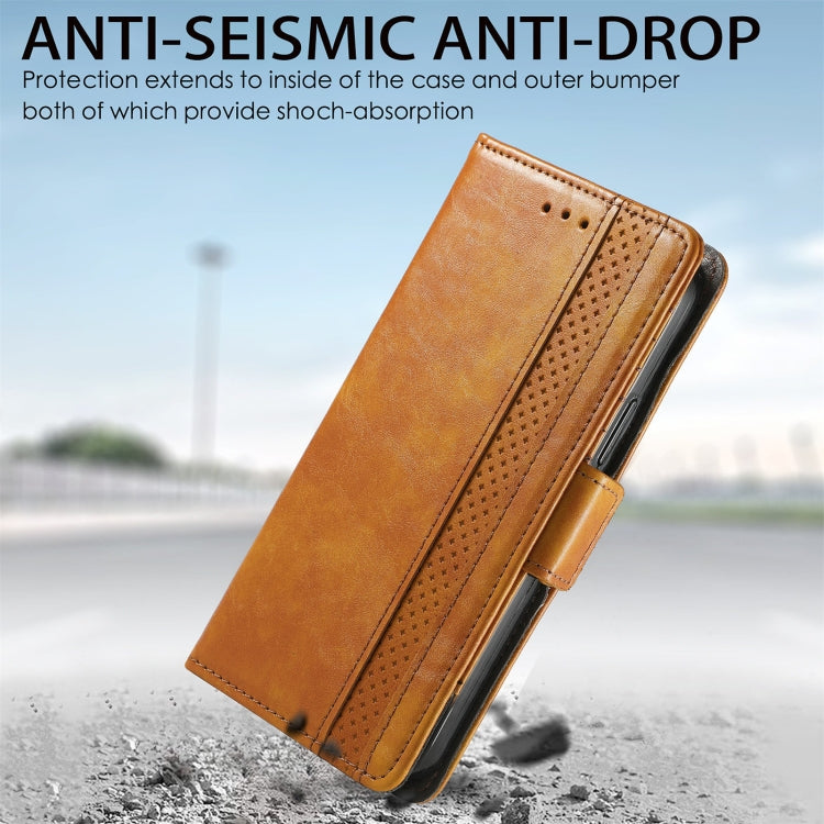 For Doogee N40 Pro CaseNeo Splicing Dual Magnetic Buckle Leather Case with Holder & Card Slots & Wallet(Khaki) - More Brand by PMC TechLife | Online Shopping South Africa | PMC TechLife | Buy Now Pay Later Mobicred