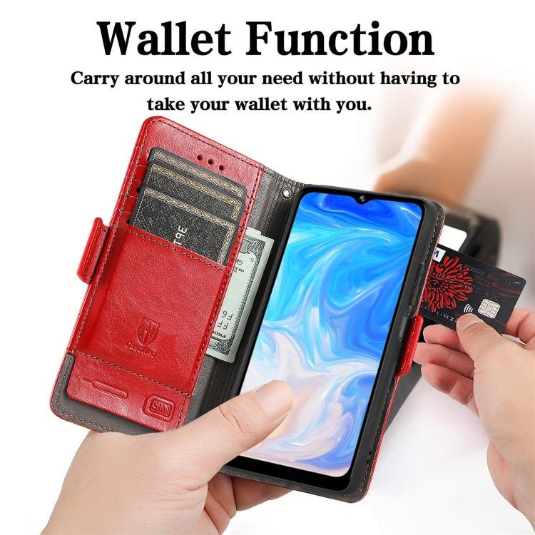 For Doogee N40 Pro CaseNeo Splicing Dual Magnetic Buckle Leather Case with Holder & Card Slots & Wallet(Red) - More Brand by PMC TechLife | Online Shopping South Africa | PMC TechLife | Buy Now Pay Later Mobicred