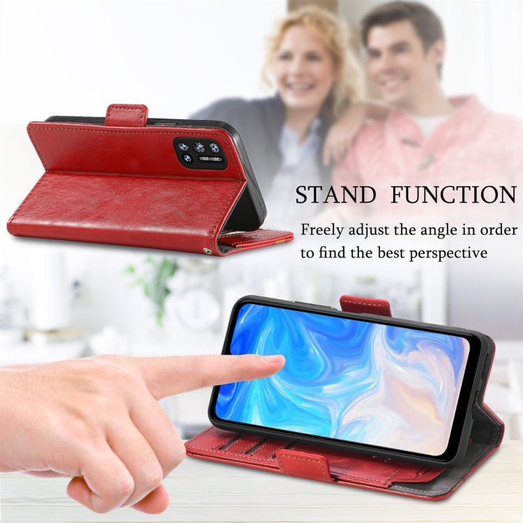 For Doogee N40 Pro CaseNeo Splicing Dual Magnetic Buckle Leather Case with Holder & Card Slots & Wallet(Red) - More Brand by PMC TechLife | Online Shopping South Africa | PMC TechLife | Buy Now Pay Later Mobicred