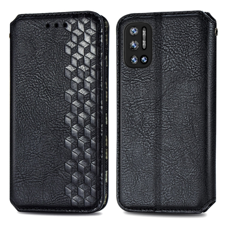 For Doogee N40 Pro Cubic Grid Pressed Horizontal Flip Magnetic Leather Case with Holder & Card Slots & Wallet(Black) - More Brand by PMC TechLife | Online Shopping South Africa | PMC TechLife | Buy Now Pay Later Mobicred