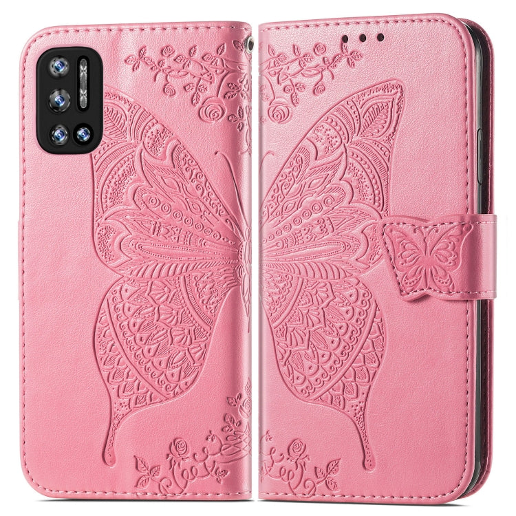 For DOOGEE N40 Pro Butterfly Love Flowers Embossed Horizontal Flip Leather Case with Holder & Card Slots & Wallet & Lanyard(Pink) - More Brand by PMC TechLife | Online Shopping South Africa | PMC TechLife | Buy Now Pay Later Mobicred