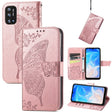 For DOOGEE N40 Pro Butterfly Love Flowers Embossed Horizontal Flip Leather Case with Holder & Card Slots & Wallet & Lanyard(Rose Gold) - More Brand by PMC TechLife | Online Shopping South Africa | PMC TechLife | Buy Now Pay Later Mobicred