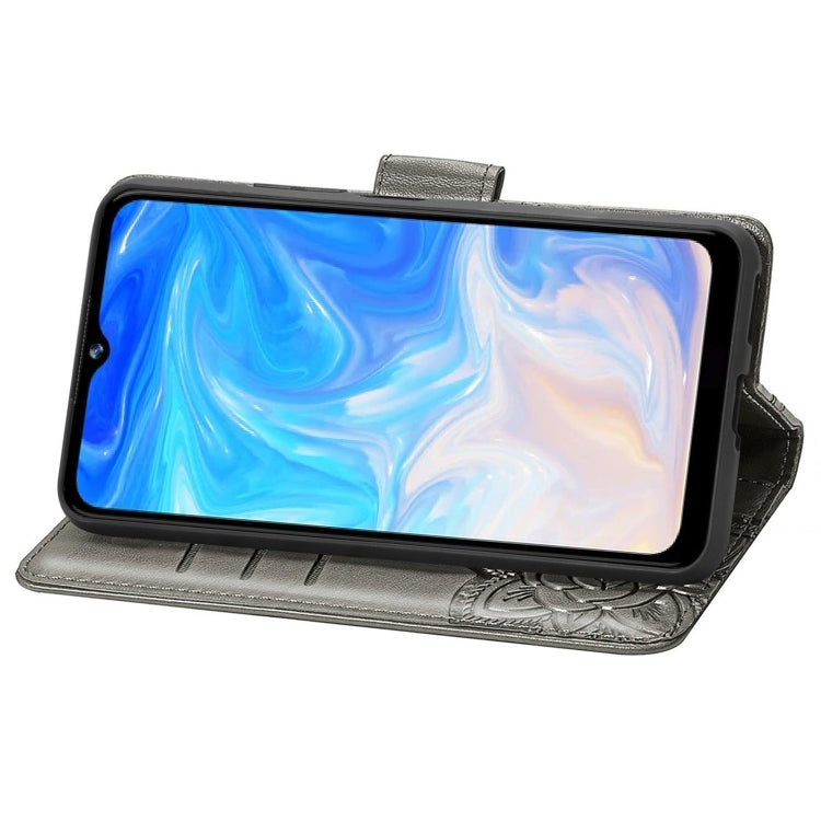 For DOOGEE N40 Pro Butterfly Love Flowers Embossed Horizontal Flip Leather Case with Holder & Card Slots & Wallet & Lanyard(Grey) - More Brand by PMC TechLife | Online Shopping South Africa | PMC TechLife | Buy Now Pay Later Mobicred