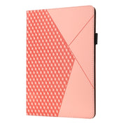 For OPPO Realme Pad Rhombus Skin Feel Horizontal Flip Tablet Leather Case with Card Slots & Holder(Rose Gold)