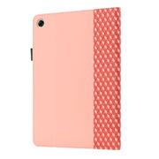 For OPPO Realme Pad Rhombus Skin Feel Horizontal Flip Tablet Leather Case with Card Slots & Holder(Rose Gold)