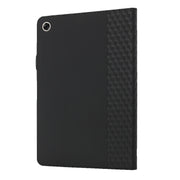 For OPPO Realme Pad Rhombus Skin Feel Horizontal Flip Tablet Leather Case with Card Slots & Holder(Black)