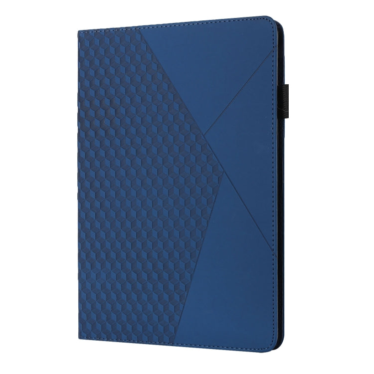 For OPPO Realme Pad Rhombus Skin Feel Horizontal Flip Tablet Leather Case with Card Slots & Holder(Royal Blue)