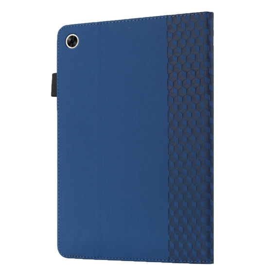 For OPPO Realme Pad Rhombus Skin Feel Horizontal Flip Tablet Leather Case with Card Slots & Holder(Royal Blue)