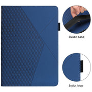 For OPPO Realme Pad Rhombus Skin Feel Horizontal Flip Tablet Leather Case with Card Slots & Holder(Royal Blue)