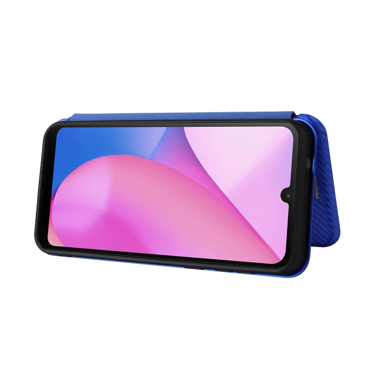 For Blackview Oscal C20 Carbon Fiber Texture Horizontal Flip Leather Phone Case with Card Slot(Blue) - More Brand by PMC TechLife | Online Shopping South Africa | PMC TechLife | Buy Now Pay Later Mobicred