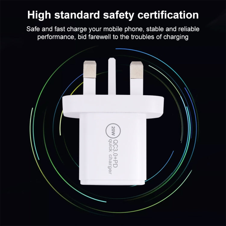 20WACB 20W QC3.0 + PD Quick Charger, Plug Specification:EU Plug(White) - free shipping - PMC Jewellery - Order now!