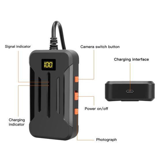 F300 5.5mm IP68 Water-resistant HD Dual Cameras Digital Endoscope, Length:10m Hard Cable(Black)