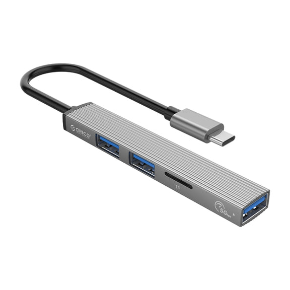 ORICO AH-12F 4 In 1 Type-C / USB-C to USB 3.0 HUB Docking Station(Grey)