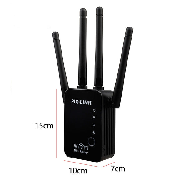 Wireless Smart WiFi Router Repeater with 4 WiFi Antennas, Plug Specification:EU Plug(White)