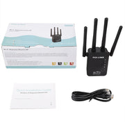 Wireless Smart WiFi Router Repeater with 4 WiFi Antennas, Plug Specification:EU Plug(White)