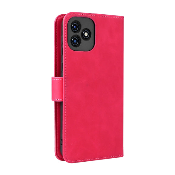 For Blackview Oscal C20 Solid Color Skin Feel Magnetic Buckle Horizontal Flip PU Phone Case(Rose Gold)