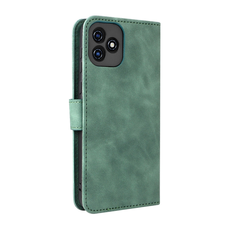 For Blackview Oscal C20 Solid Color Skin Feel Magnetic Buckle Horizontal Flip PU Phone Case(Green) - More Brand by PMC TechLife | Online Shopping South Africa | PMC TechLife | Buy Now Pay Later Mobicred