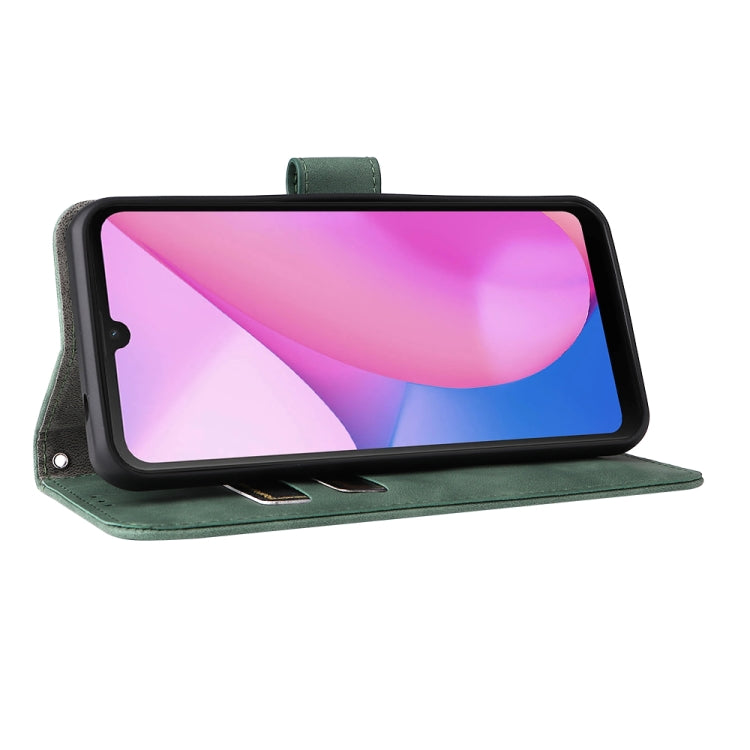 For Blackview Oscal C20 Solid Color Skin Feel Magnetic Buckle Horizontal Flip PU Phone Case(Green) - More Brand by PMC TechLife | Online Shopping South Africa | PMC TechLife | Buy Now Pay Later Mobicred