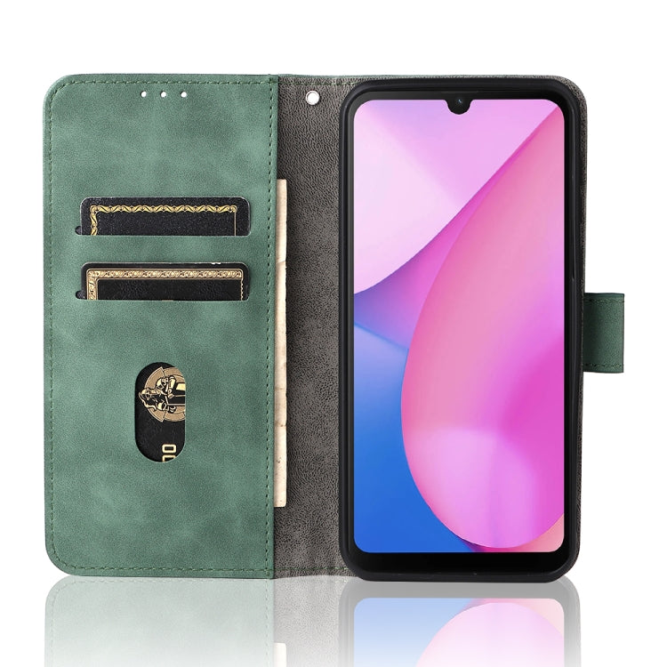 For Blackview Oscal C20 Solid Color Skin Feel Magnetic Buckle Horizontal Flip PU Phone Case(Green) - More Brand by PMC TechLife | Online Shopping South Africa | PMC TechLife | Buy Now Pay Later Mobicred