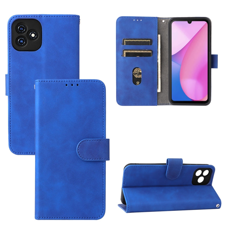 For Blackview Oscal C20 Solid Color Skin Feel Magnetic Buckle Horizontal Flip PU Phone Case(Blue) - More Brand by PMC TechLife | Online Shopping South Africa | PMC TechLife
