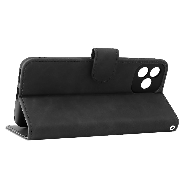 For Blackview Oscal C20 Solid Color Skin Feel Magnetic Buckle Horizontal Flip PU Phone Case(Black) - More Brand by PMC TechLife | Online Shopping South Africa | PMC TechLife | Buy Now Pay Later Mobicred