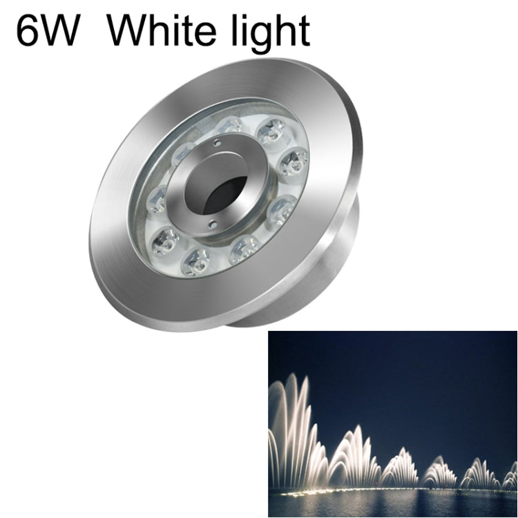 6W Landscape Ring LED Stainless Steel Underwater Fountain Light(White Light) - Underwater Lights by PMC TechLife | Online Shopping South Africa | PMC TechLife | Buy Now Pay Later Mobicred