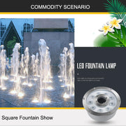 6W Landscape Ring LED Stainless Steel Underwater Fountain Light(White Light)