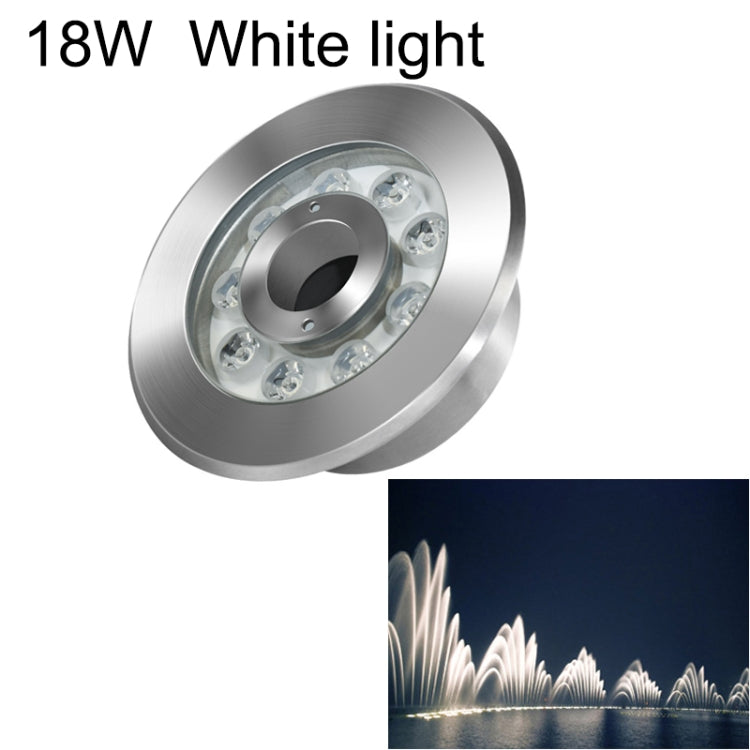 18W Landscape Ring LED Stainless Steel Underwater Fountain Light(White Light) - Underwater Lights by PMC TechLife | Online Shopping South Africa | PMC TechLife | Buy Now Pay Later Mobicred