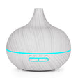 USB 400ml Wood Texture Fragrance Machine Pointed Mouth Humidifier Automatic Alcohol Sprayer with Colorful LED Light(White) - free shipping - PMC TechLife - Order now!