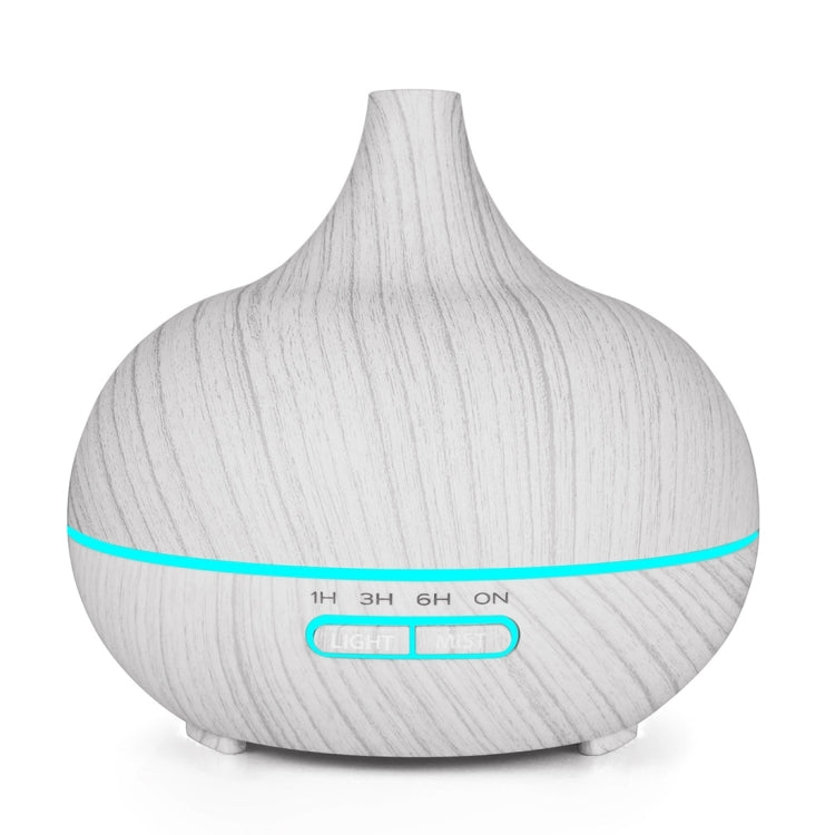 USB 400ml Wood Texture Fragrance Machine Pointed Mouth Humidifier Automatic Alcohol Sprayer with Colorful LED Light(White) - free shipping - PMC TechLife - Order now!