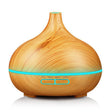 USB 400ml Wood Texture Fragrance Machine Pointed Mouth Humidifier Automatic Alcohol Sprayer with Colorful LED Light & Remote Control(Khaki) - free shipping - PMC TechLife - Order now!