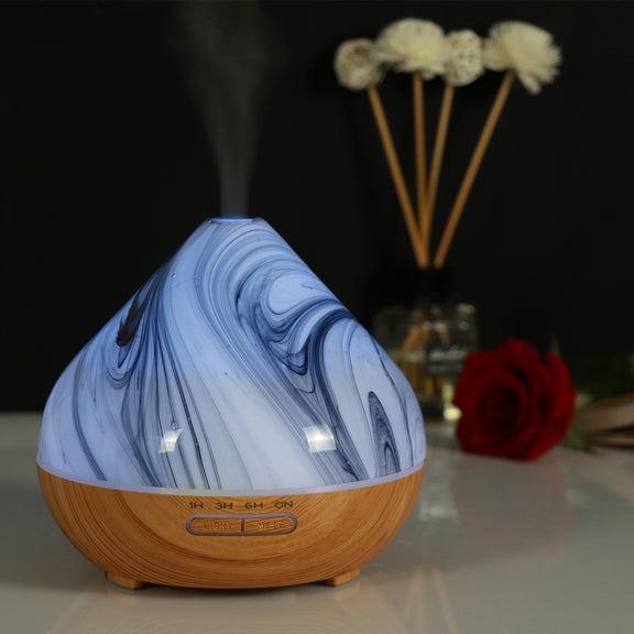 400ml Volcano Shape Humidifier Glass Aromatherapy Machine Automatic Alcohol Sprayer, Plug Specification:AU Plug(Khaki)