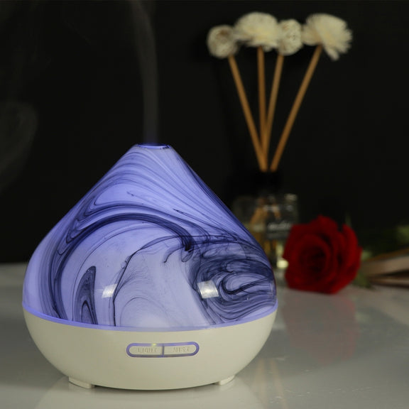 400ml Volcano Shape Humidifier Glass Aromatherapy Machine Automatic Alcohol Sprayer, Plug Specification:EU Plug(White)