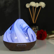400ml Volcano Shape Humidifier Glass Aromatherapy Machine Automatic Alcohol Sprayer, Plug Specification:EU Plug(Coffee)