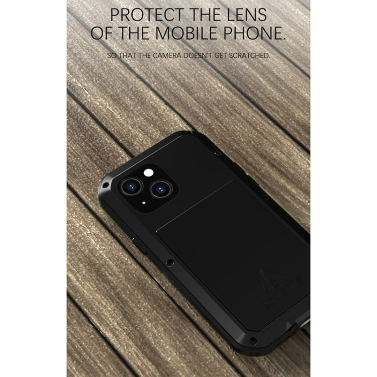 For iPhone 13 mini LOVE MEI Metal Shockproof Life Waterproof Dustproof Protective Phone Case (Red) - free shipping - PMC Jewellery - Order now!