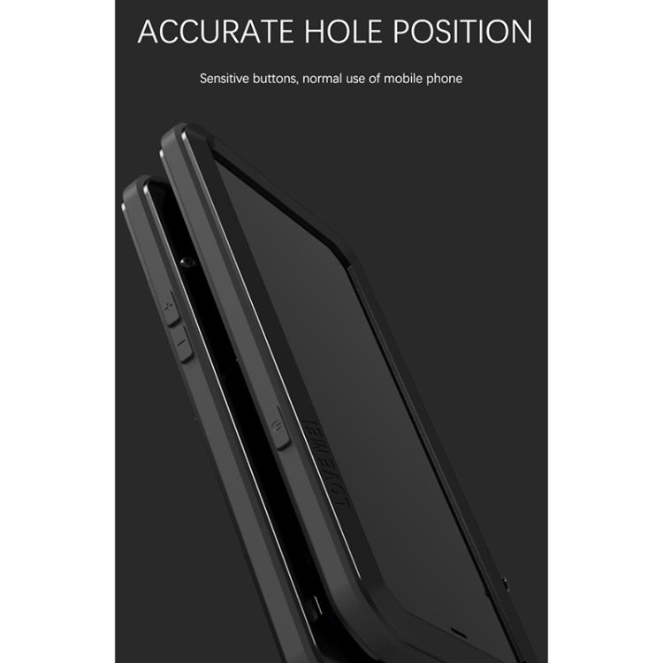 For iPhone 13 LOVE MEI Metal Shockproof Life Waterproof Dustproof Protective Phone Case(Black) - iPhone 13 Cases by LOVE MEI | Online Shopping South Africa | PMC TechLife | Buy Now Pay Later Mobicred