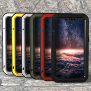 For iPhone 13 LOVE MEI Metal Shockproof Life Water-resistant Dustproof Protective Phone Case(Red)