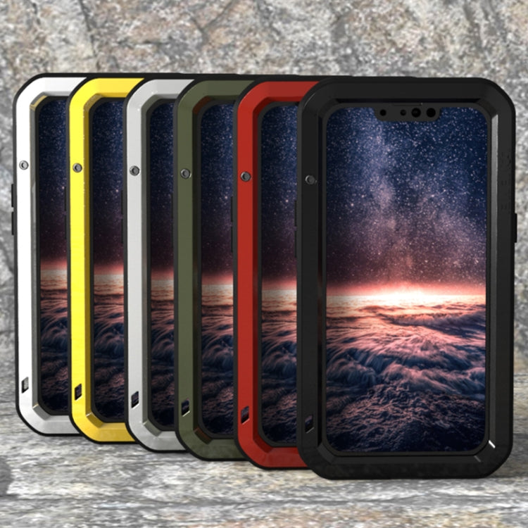 For iPhone 13 LOVE MEI Metal Shockproof Life Water-resistant Dustproof Protective Phone Case(White)