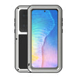 For Huawei P50 LOVE MEI Metal Shockproof Waterproof Dustproof Protective Phone Case with Glass(Silver) - free shipping - PMC TechLife - Order now!