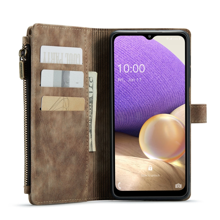 For Samsung Galaxy A32 5G CaseMe-C30 Multifunctional Horizontal Flip PU + TPU Phone Case(Brown) - free shipping - PMC Jewellery - Order now!