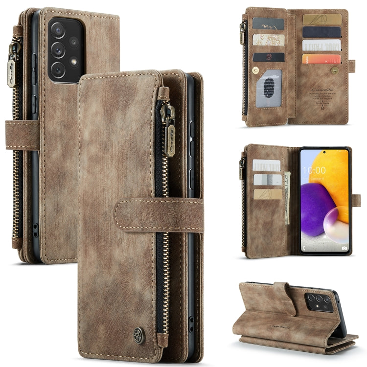 For Samsung Galaxy A72 CaseMe-C30 Multifunctional Horizontal Flip PU + TPU Phone Case(Brown) - free shipping - PMC Jewellery - Order now!