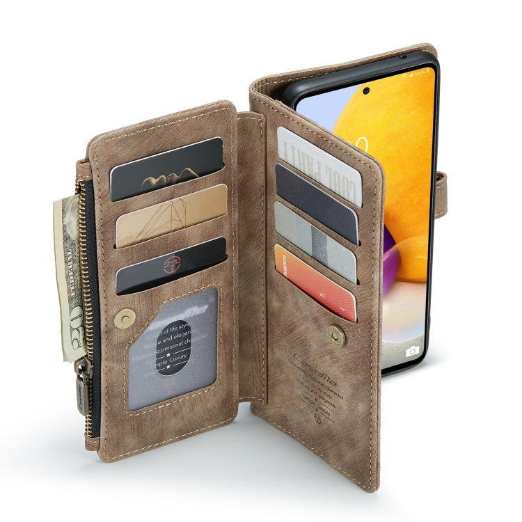For Samsung Galaxy A72 CaseMe-C30 Multifunctional Horizontal Flip PU + TPU Phone Case(Brown) - free shipping - PMC Jewellery - Order now!
