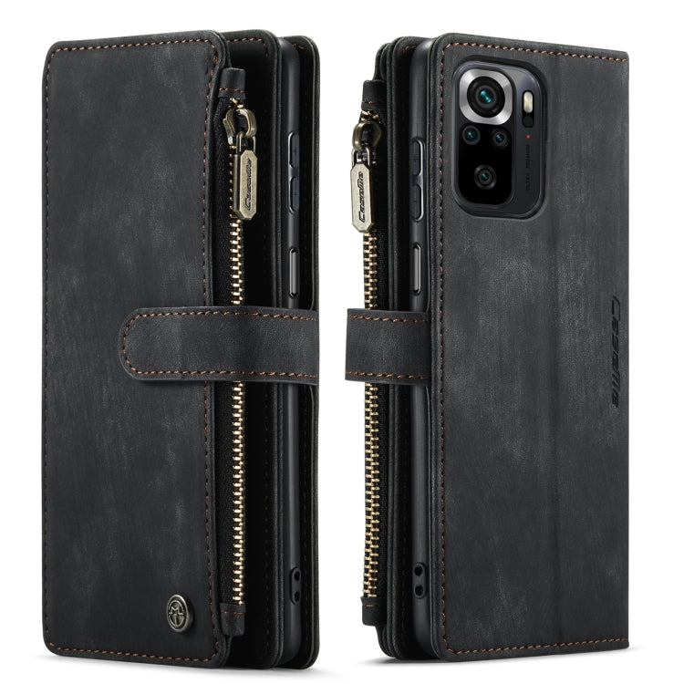 For Xiaomi Redmi Note 10 4G / Redmi Note 10S CaseMe-C30 Multifunctional Horizontal Flip PU + TPU Phone Case(Black) - free shipping - PMC Jewellery - Order now!
